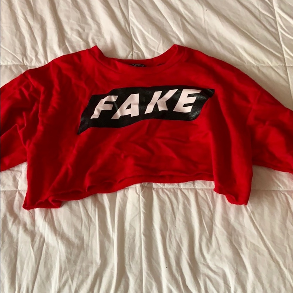 A crop top hoodie.